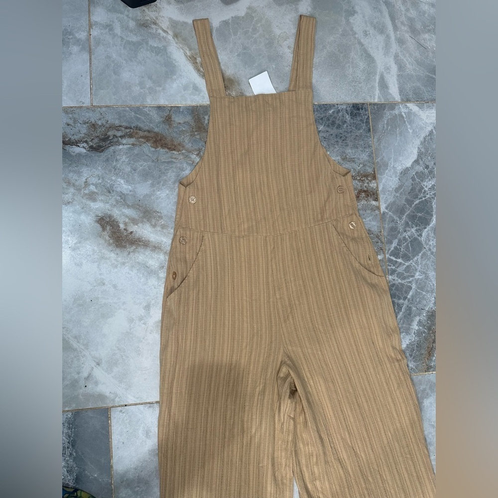 Nordstrom Camel Wide Leg Jumpsuit - Picture 5 of 12